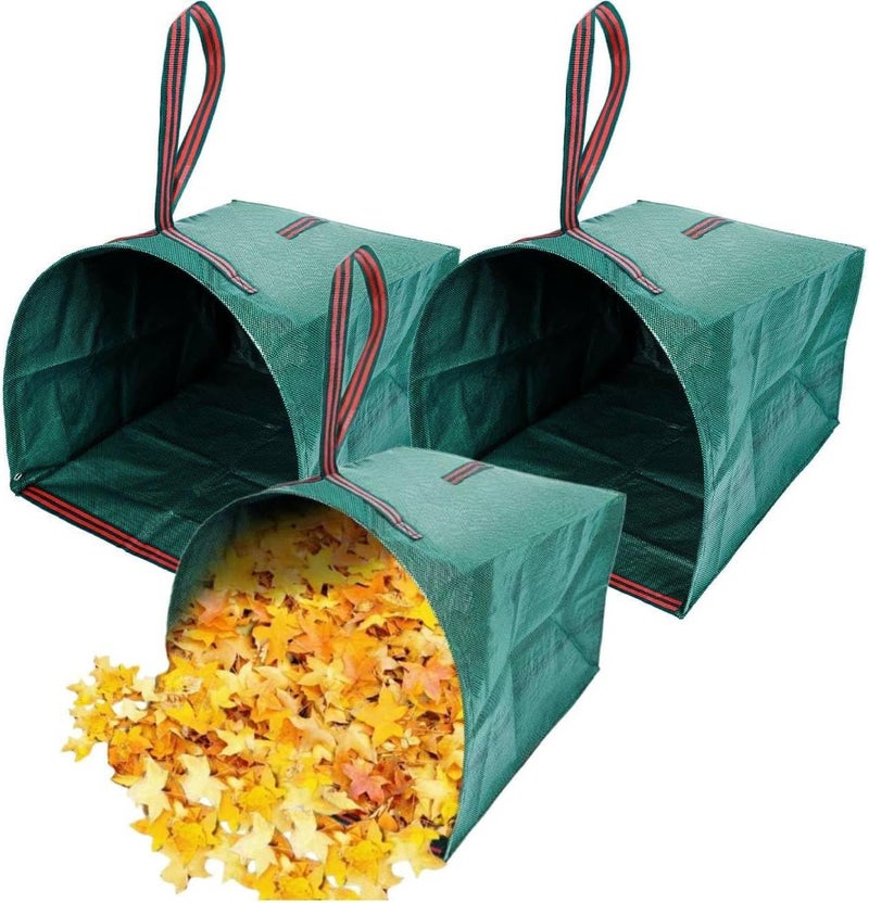 RISETEX Leaf Collector – 3-Pack Heavy Duty Yard Waste Bags, 40-Gallon Collapsible & Reusable for Grass Clippings, Leaves & Garden Debris - Image 1